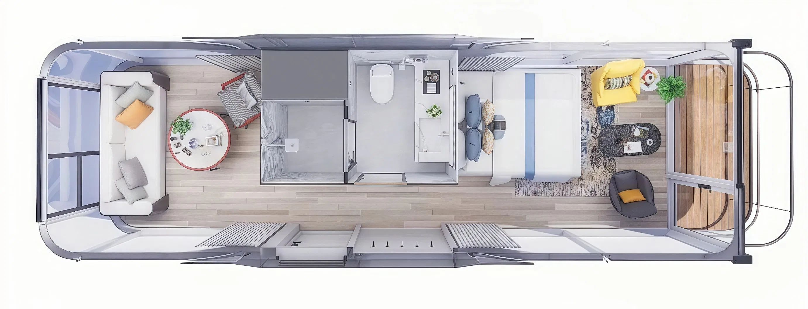 Casa Modular de Luxo Ecológica Prefabricada em Cápsula para Vida Moderna