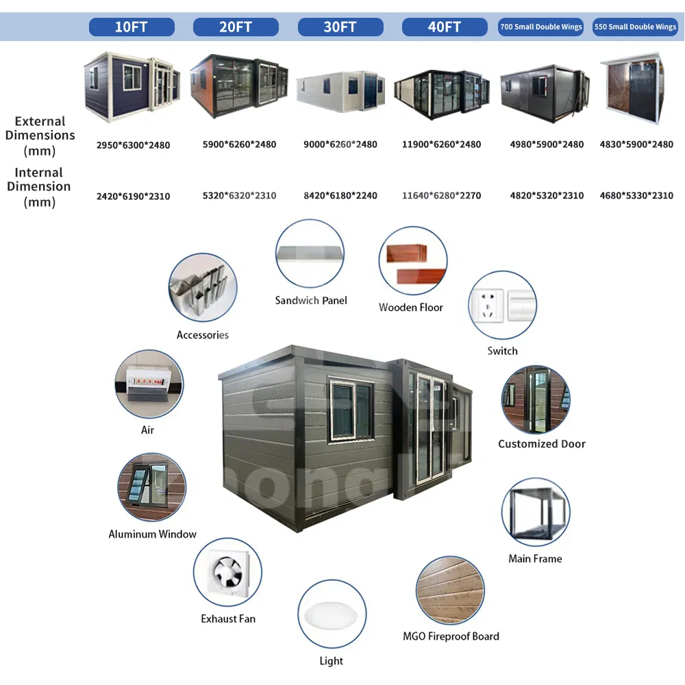 Casas Prefabricadas Casa Contêiner Expandável para Comunidades Sustentáveis Modernas