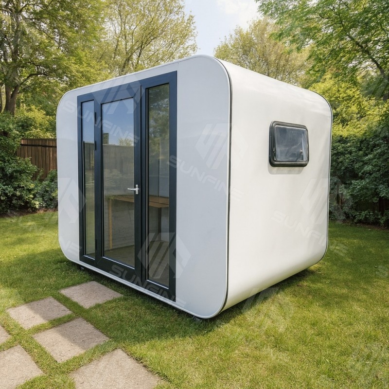 Quarto de Hotel Capsule Prefabricado Portátil Modular Jardim Cabana Maçã