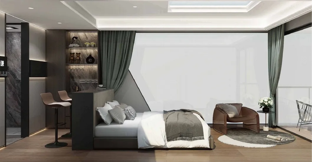 Casa Moderna de Luxo Prefabricada Móvel com Jardim