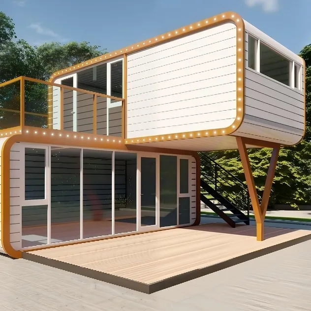 Cabana de Maçã Moderna Prefabricada Modular e Pequena com Hotel