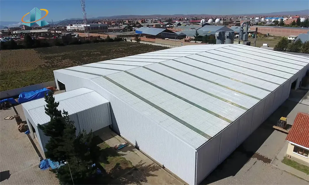 Planta de Processamento de Alimentos em Estrutura de Aço Edifício de Escritório e Armazém em Estrutura de Aço Prefabricada