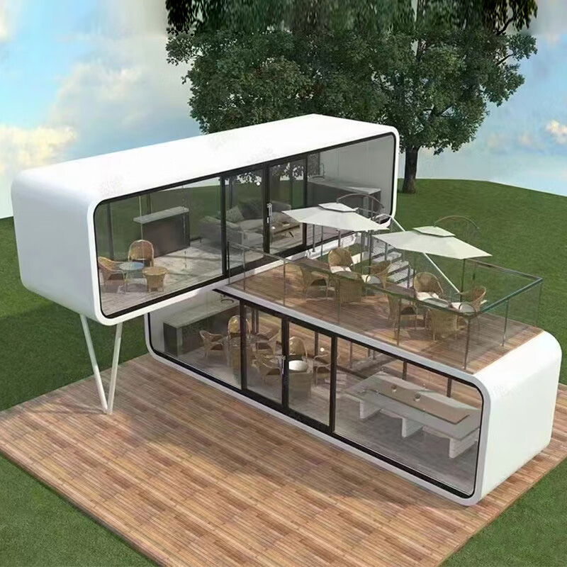 Residência Moderna Minimalista Inteligente Casa Prefabricada em Contêiner Cabana Apple