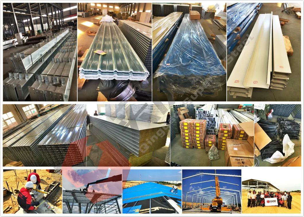 Estrutura Metálica de Construção Edifício Comercial de Escritórios Prefabricado em Aço