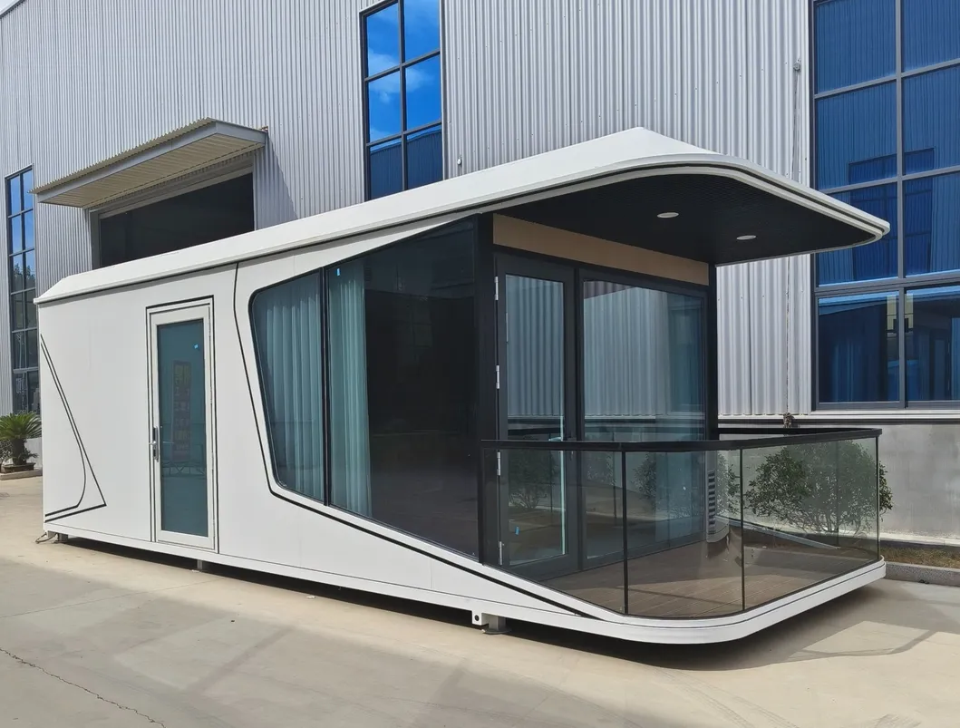 Fácil de Montar Casa Prefabricada Moderna Ecológica e Eficiente em Energia com Quarto, Banheiro e Varanda