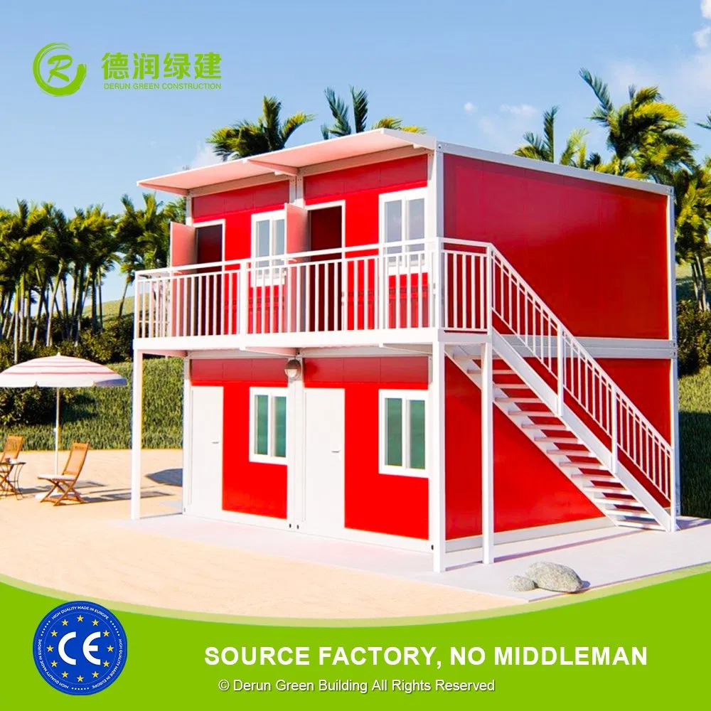 Casas Prefabricadas Modernas Personalizadas Populares à Venda Prontas para Morar Edifício de Casa de Contêiner de Vidro
