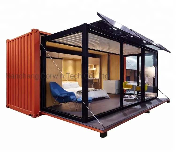 Casa Portátil Prefabricada Pronta para Viver 40FT Cottage de Contêiner em Pacote Plano Casa Pequena