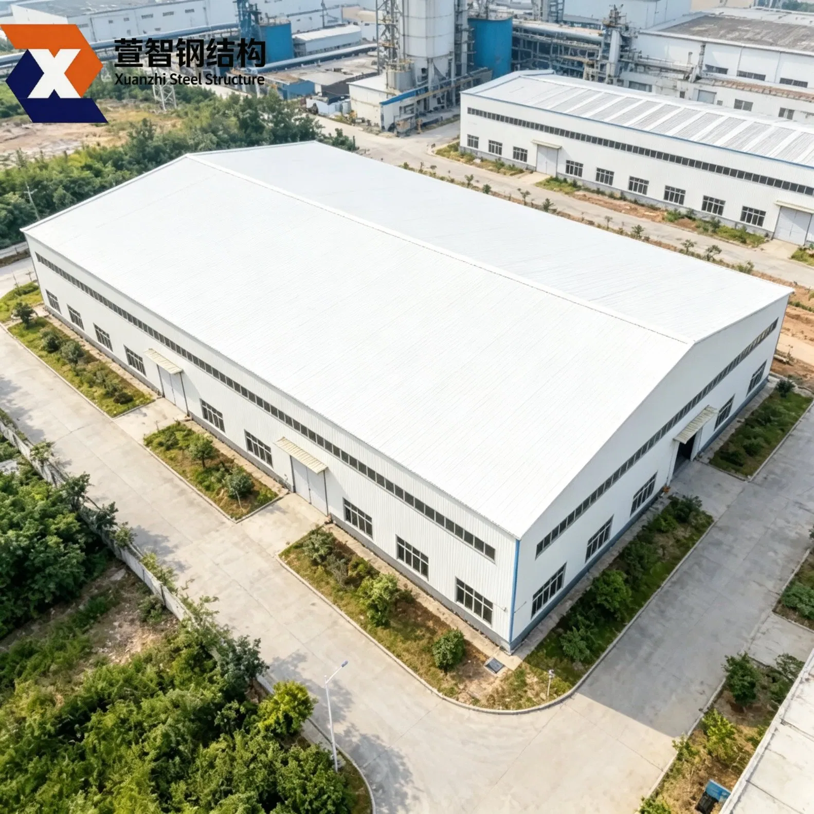 Preço de Fábrica Edifício de Armazém de Estrutura de Aço Prefabricado Oficina Casa de Aço Leve para Escritório Escola Armazenamento Construção Produto Metálico Industrial