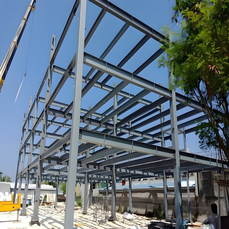 Edifício de Escritório Comercial de Estrutura de Aço Prefabricado Durável