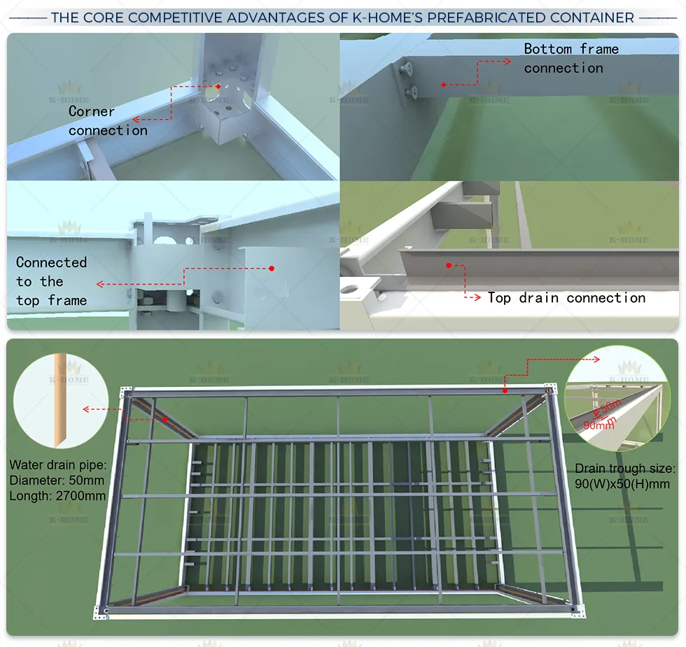 Acampamento de Contêineres Móveis Modulares Temporários para Alojamento de Mão de Obra