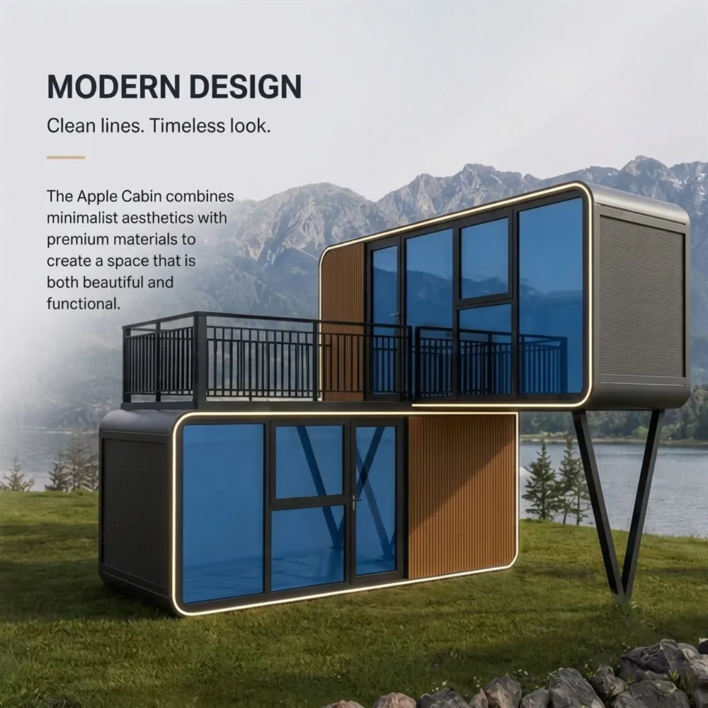 Fabricar Casa Prefabricada Móvel Portátil Modular Personalizada Aprovada Tiny Home Apple Cabin ISO9001