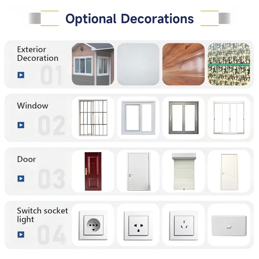 Casa Contêiner Prefabricada Personalizada Resistente a Terremotos Apartamento em Pacote Plano Pronto para Morar Instalação Fácil para Uso em Shopping