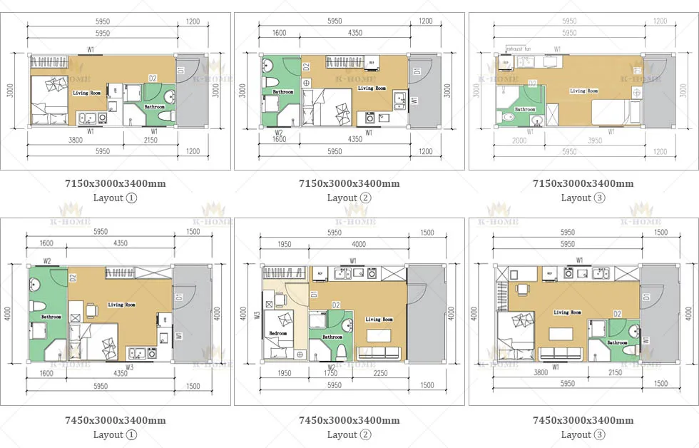 Edifícios modulares temporários modernos em contêineres