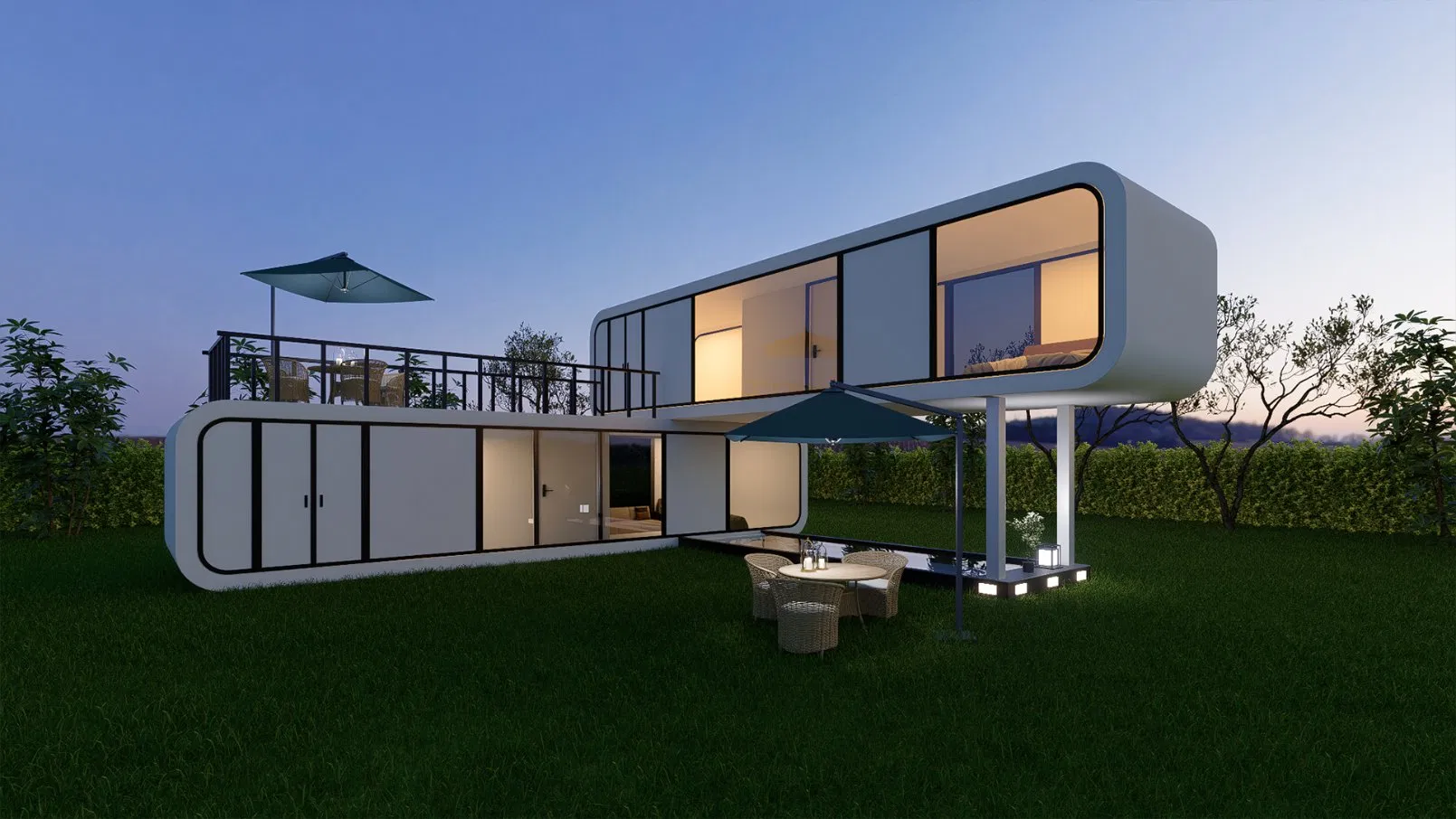 Residência Moderna Minimalista Inteligente Casa Prefabricada em Contêiner Cabana Apple