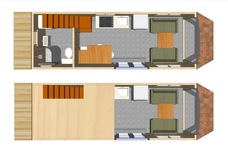 Casa pré-fabricada à venda, casa modular, tiny house sobre rodas com trailer em Orlando