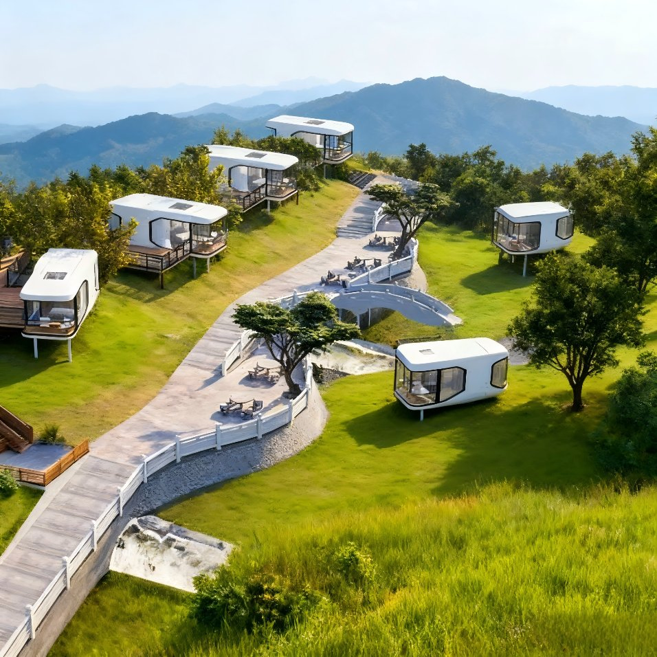 Cabana de Habitação Pré-fabricada Venda Quente Hotel de Férias Casas Pré-fabricadas Casas Modulares