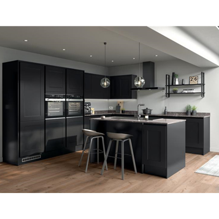 Armário de Cozinha Modular de Melamina Moderna de Luxo para Casa Residencial Prefabricada