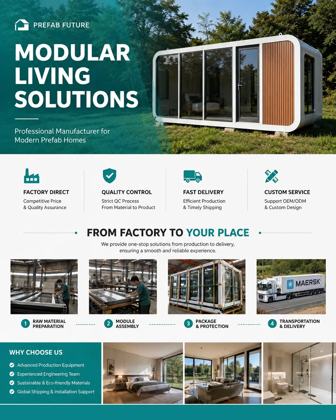 Fabricar Casa Prefabricada Móvel Portátil Modular Personalizada Aprovada Tiny Home Apple Cabin ISO9001