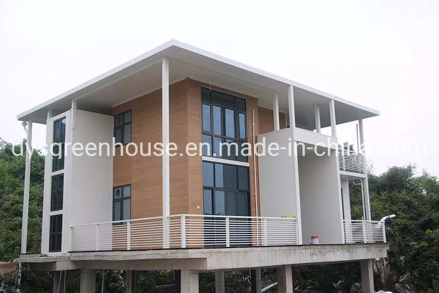 Casa Residencial de Estrutura de Alumínio Prefabricada Moderna Personalizada Villa de Aço