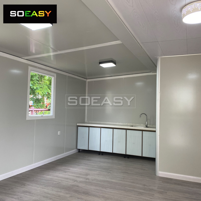 Estrutura de Aço + Painel Sanduíche Casa Pré-fabricada Moderna Móvel Casa de Férias Casa de Fábrica