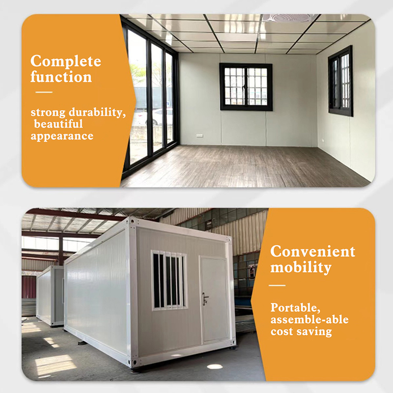 Casa Prefabricada de Design Moderno Pronta para Envio 2 Quarto de Baixo Custo 20FT Casas Tiny Prefabricadas Modulares Portáteis Casa Contêiner Prefabricada