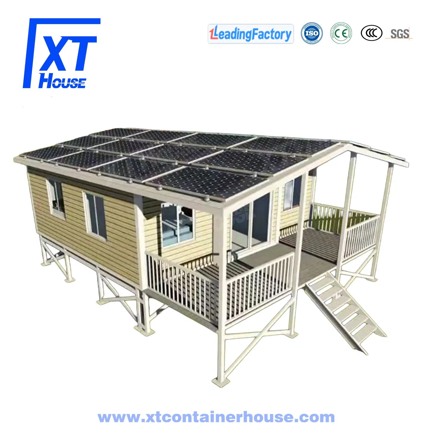 Casa Modular Prefabricada Expandável Dobrável de Aço Personalizada 20/30/40FT Pronta para Viver com 1 Banheiro 2 Quartos 1 Cozinha como Vila Residencial