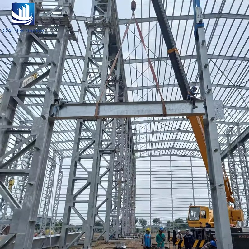 Vigas de Estrutura de Quadro de Metal Aço Pré-fabricado para Construção Residencial