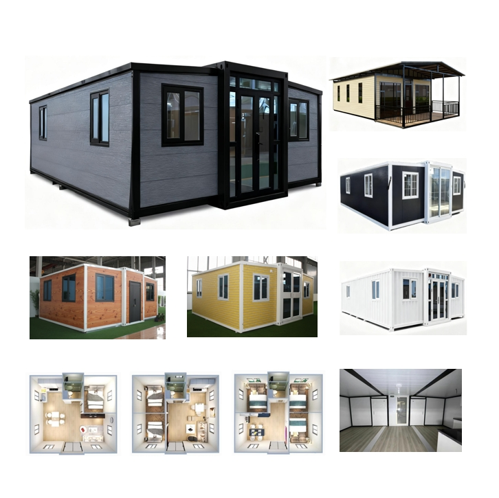 Pronto para Viver Casa Prefabricada Estrutura de Aço Escritório Luxuoso Casa Contêiner Dobrável Expandável