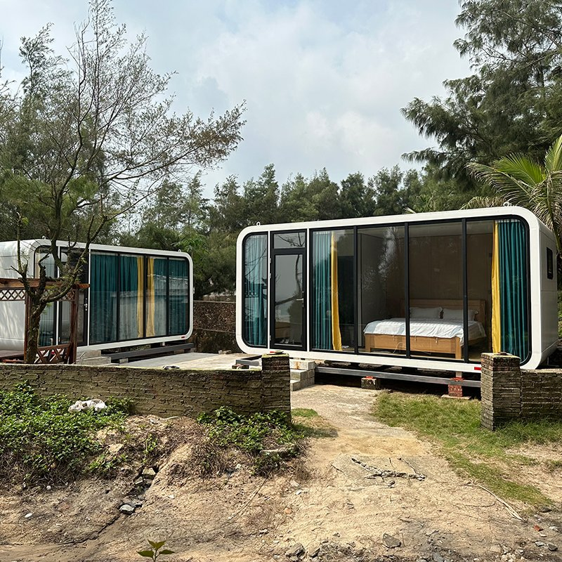27m² Pequena Cápsula Modular Prefabricada Móvel Moderna Apple Cabin