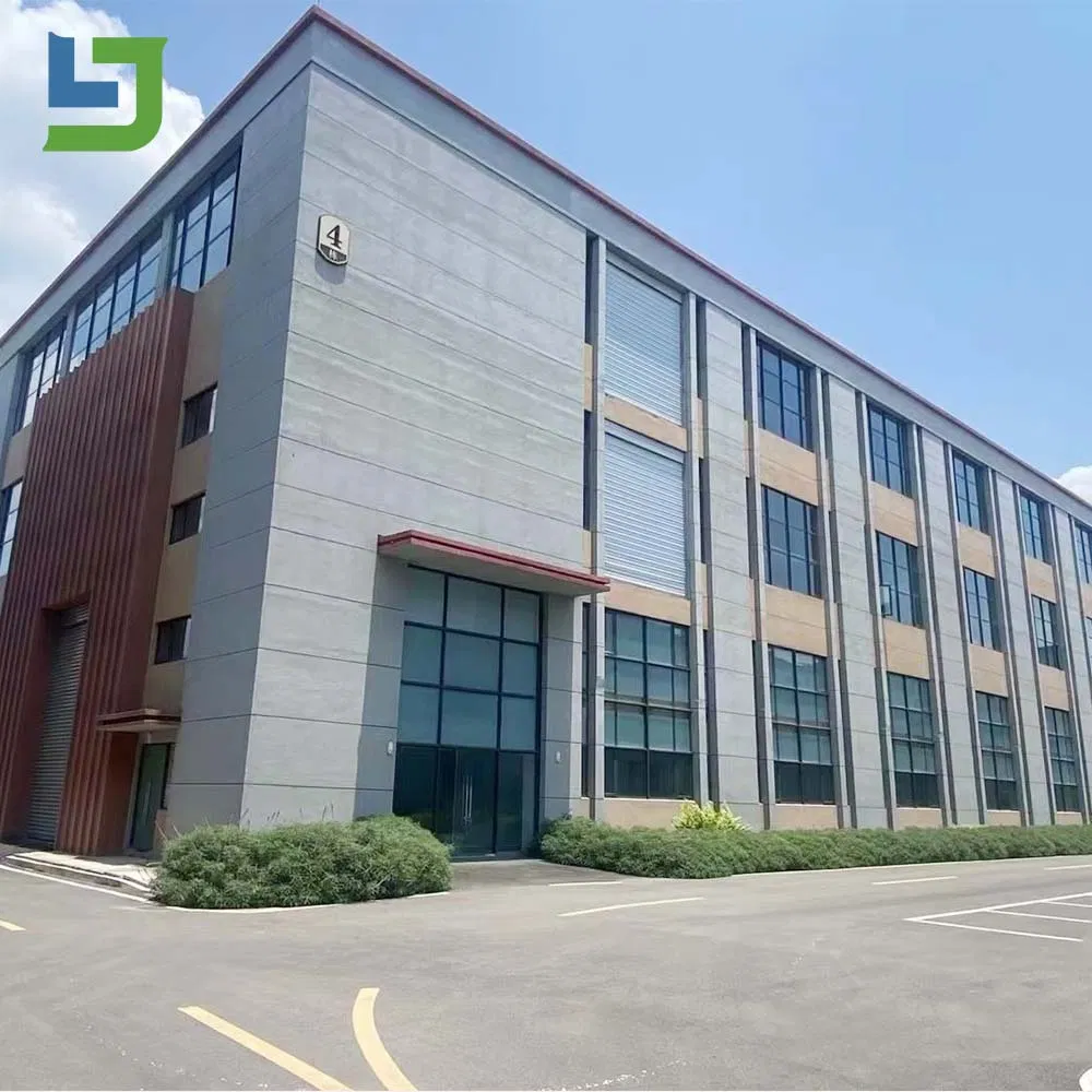 Fábrica Industrial 3/4 História Prefabricada Oficina Armazém Estrutura de Aço Edifício para Design Personalizado de Escritórios Espaços de Construção