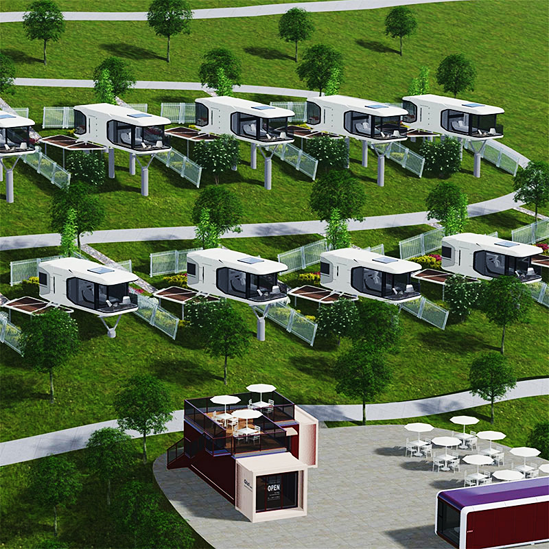 Casa de férias de luxo modular pré-fabricada moderna e portátil para jardim ao ar livre