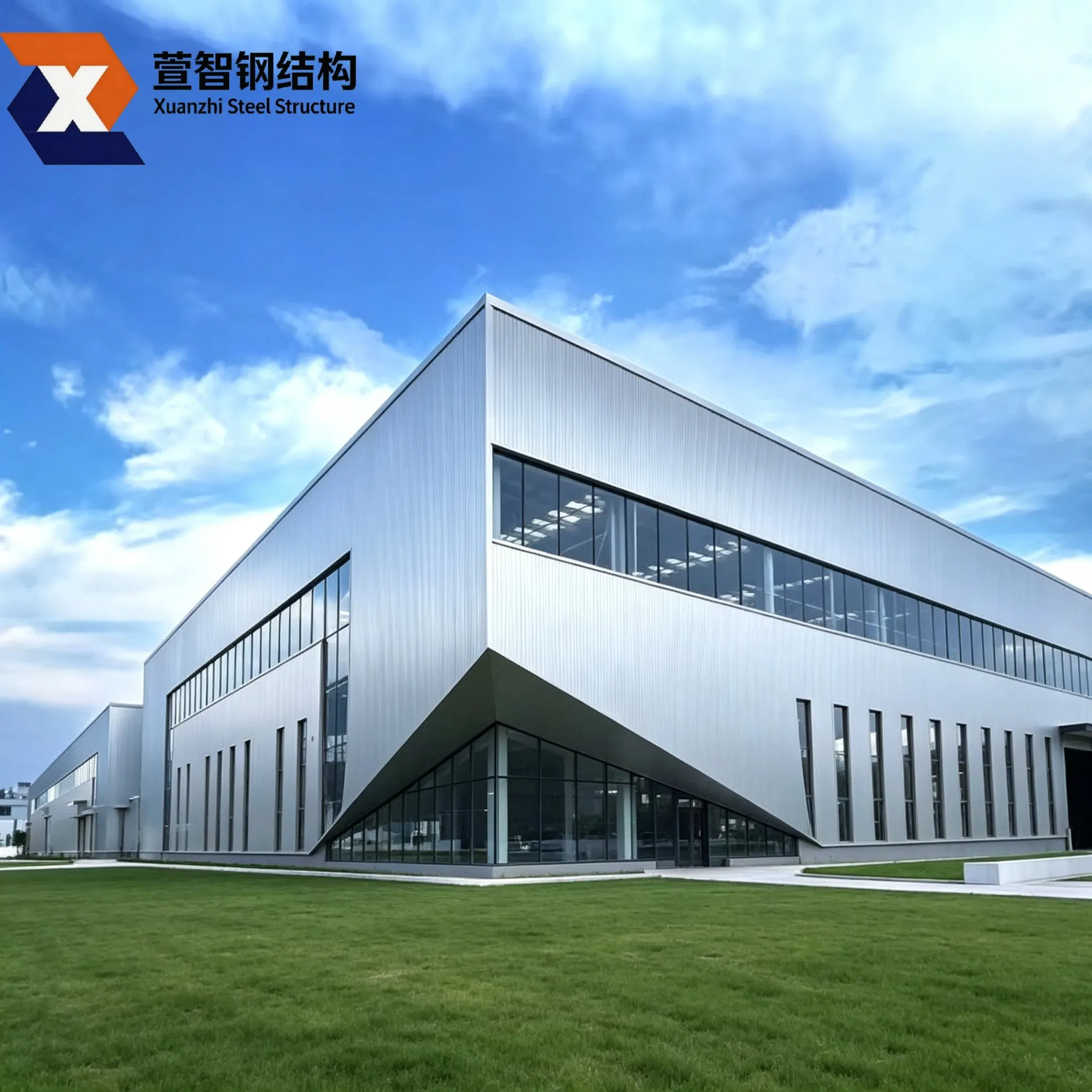Estrutura de Aço Leve Prefabricada para Construção de Oficina de Armazenamento, Fábrica de Armazém, Construção Industrial, Escritório, Preço da Casa Metálica