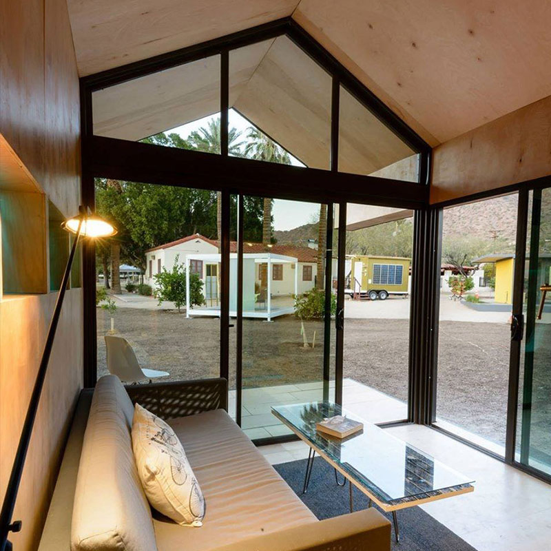 Estrutura de Casa de Férias em Aço Leve Prefabricado Deepblue Estúdio de Jardim