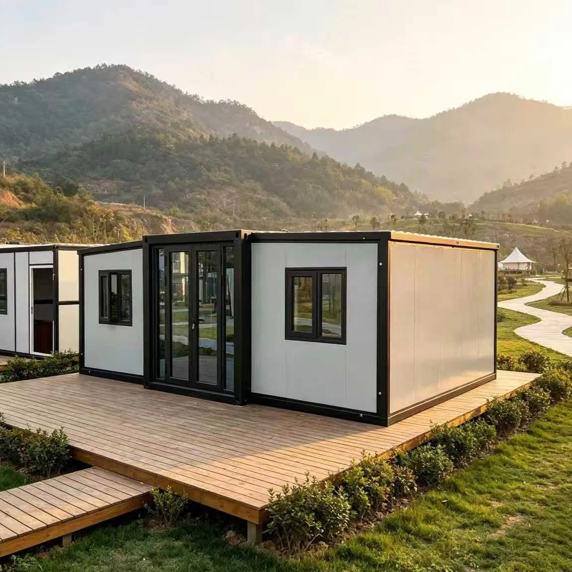 Casa Contêiner Prefabricada Expandível Sustentável para Projetos de Construção de Eco-Resort Boutique de Baixo Carbono