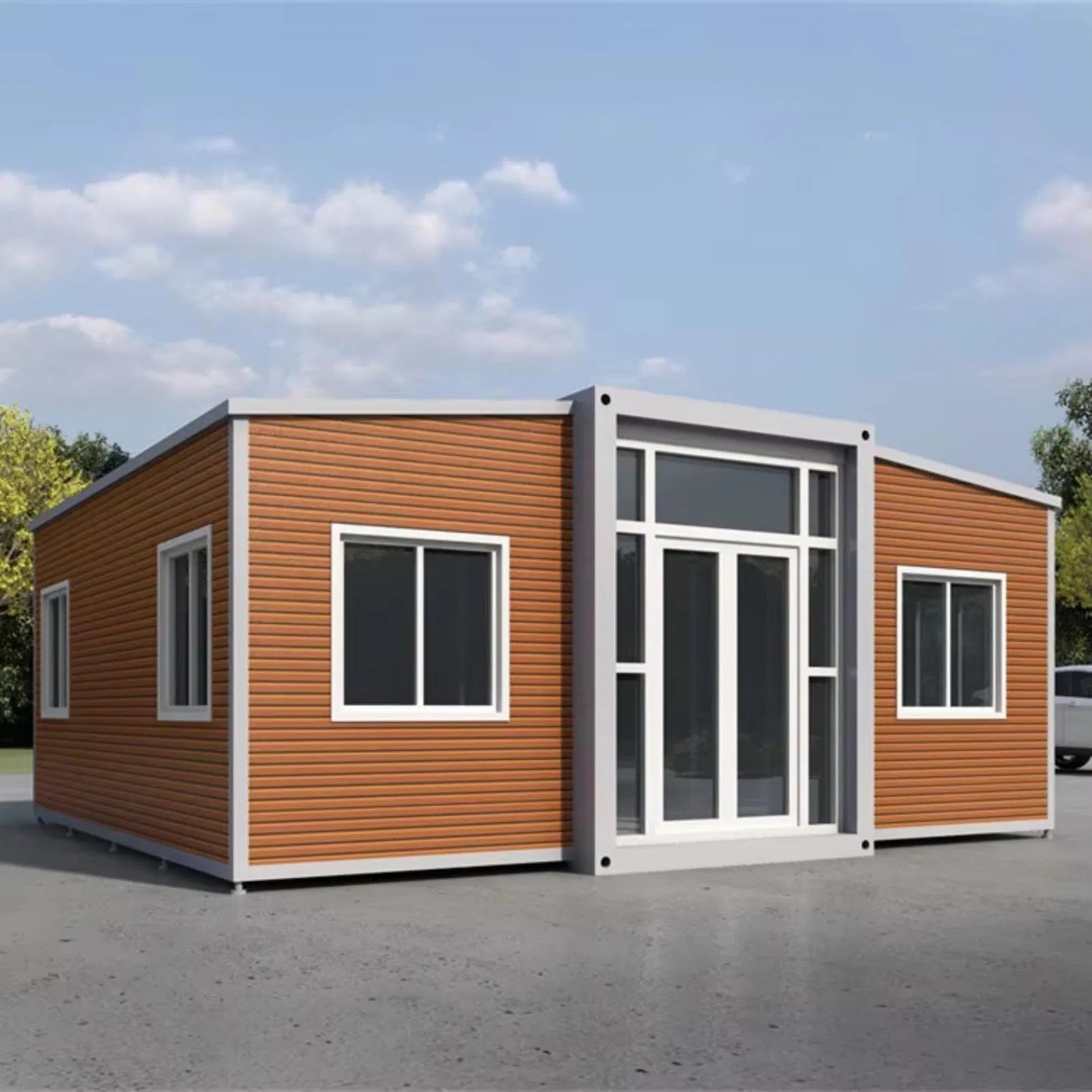 20FT 40FT Casa Modular Casa Prefabricada Vida Inteligente com Materiais Verdes Casa Sustentável Prefab com Materiais Ecológicos Casa Prefabricada Casa Contêiner