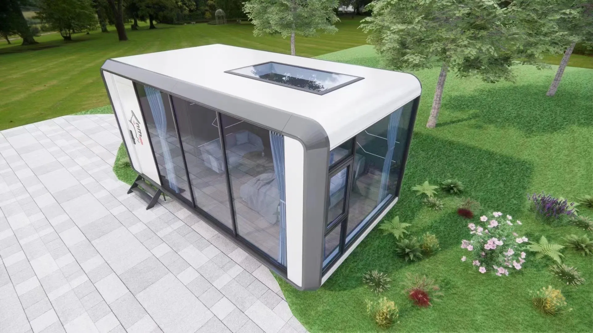A China faz casas pré-fabricadas portáteis que podem ser movidas, pequenas casas de férias