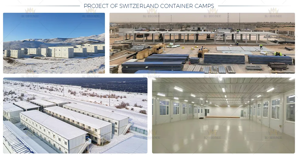 Acampamento de Contêineres Móveis Modulares Temporários para Alojamento de Mão de Obra