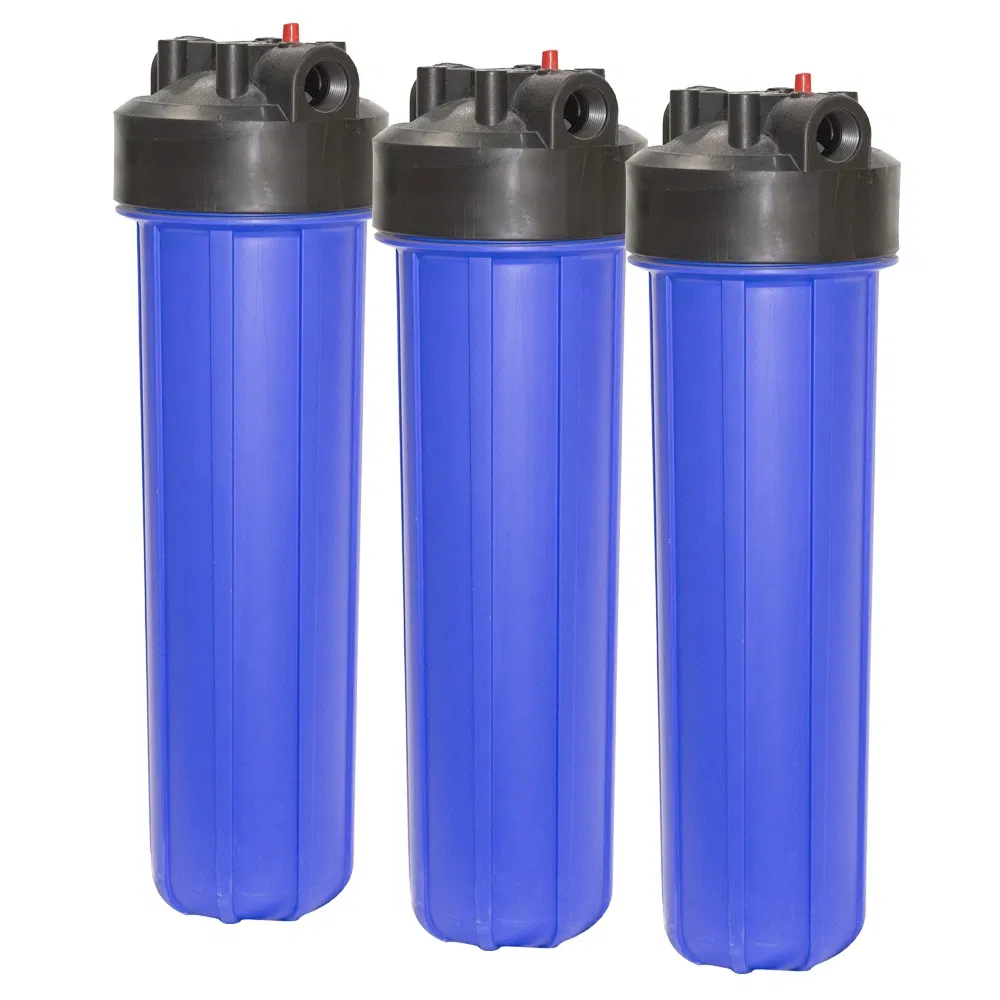 Filtro de Água para Casa Inteira Big Blue com Suporte para Instalação embaixo da Pia 3grades Compatível com Sistema de Filtração de Água de 20 Polegada