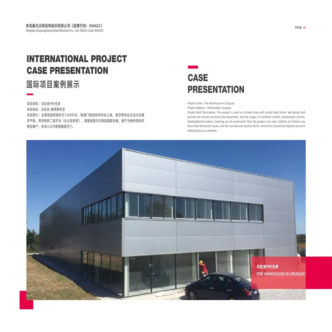 Edifício Comercial Estrutural de Aço Prefabricado de Múltiplos Andares