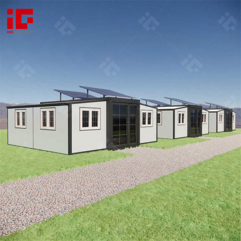 Casa de Contêiner Modular de Luxo 20-Foot Expansível Alimentada por Energia Solar Escritório Pré-fabricado Pronto para Morar Casa Minúscula Dobrável Moderna Casa Anexa para Idosos