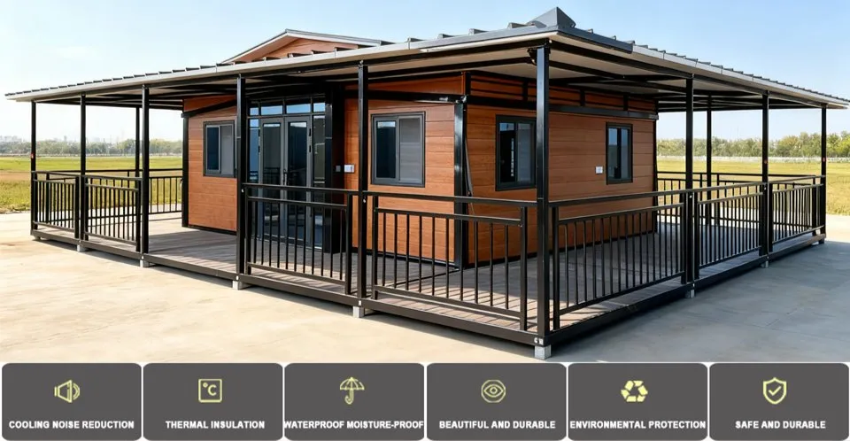 Casa Modula Prefabricada Móvel Expandável de Luxo em Contêiner Portátil Moderno