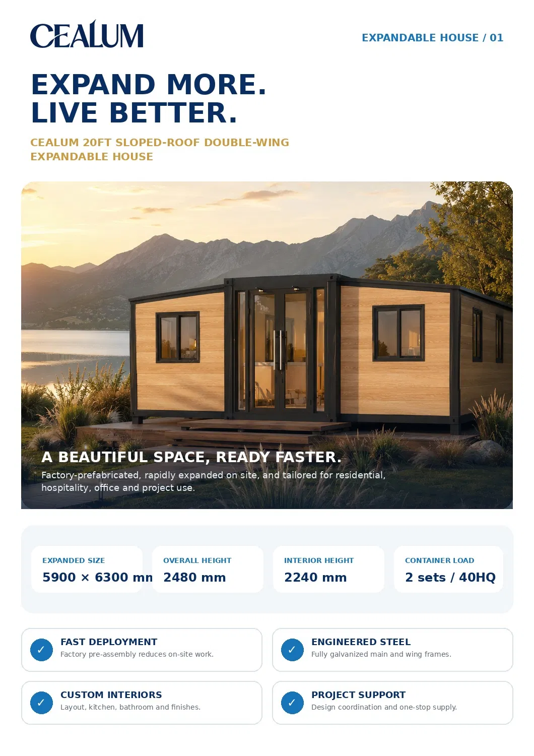 Casa Modular Prefabricada Expandível