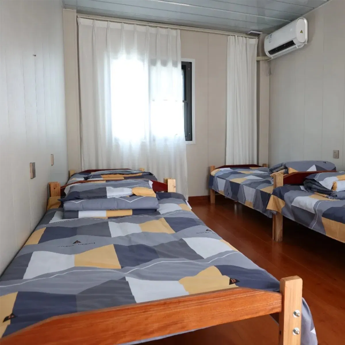 Casa Contêiner Dobrável Desmontável para Trabalho em Reuniões, Isolada Acusticamente, para Ocupante Único, Jardim de Fundo Prefabricado e Portátil