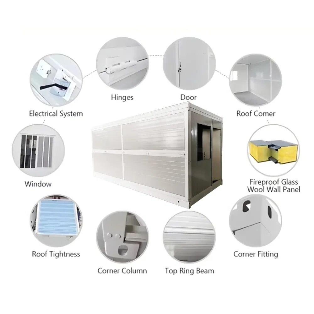 Casa Contêiner Prefabricada Personalizada Resistente a Terremotos Apartamento em Pacote Plano Pronto para Morar Instalação Fácil para Uso em Shopping