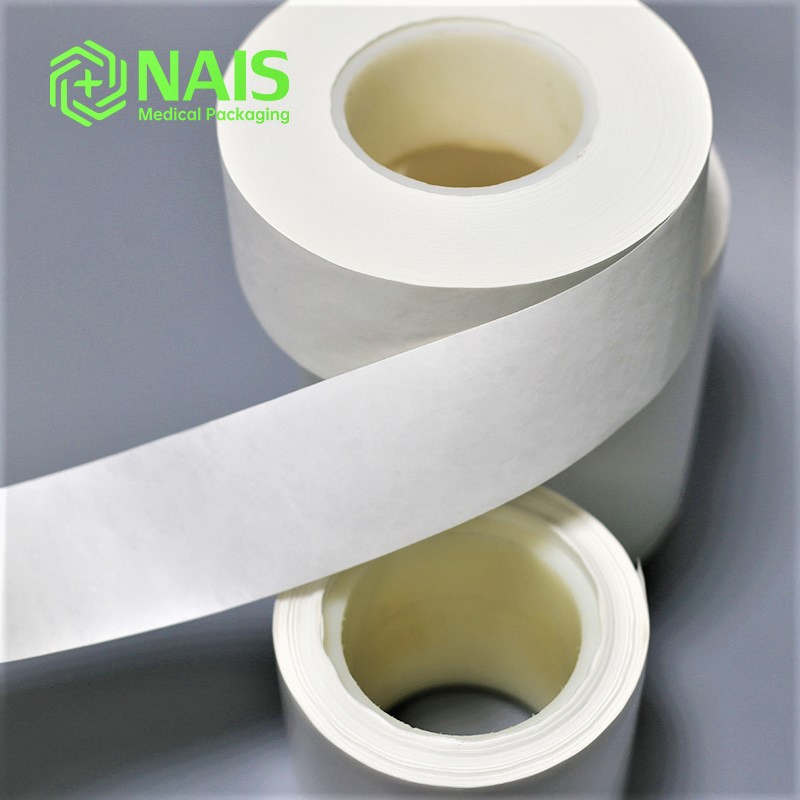 Medical Packaging Autoclave Tyvek Paper Steam Heat-Sealing Sterilization Flat Pouch Reel Roll