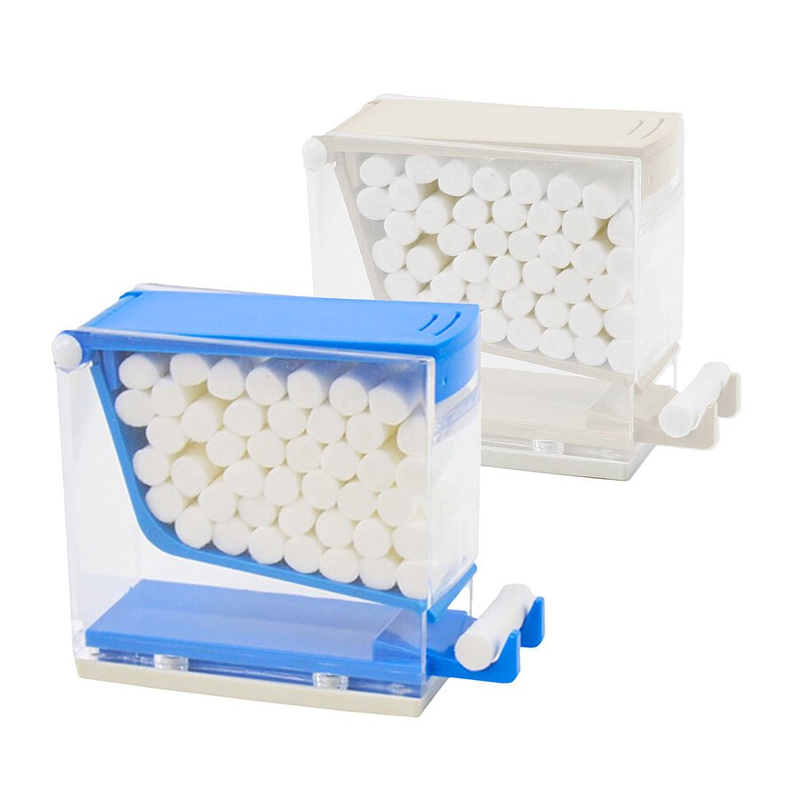 Dental Cotton Roll Dispenser/Cotton Roll Container Press Type (YQD9-3)