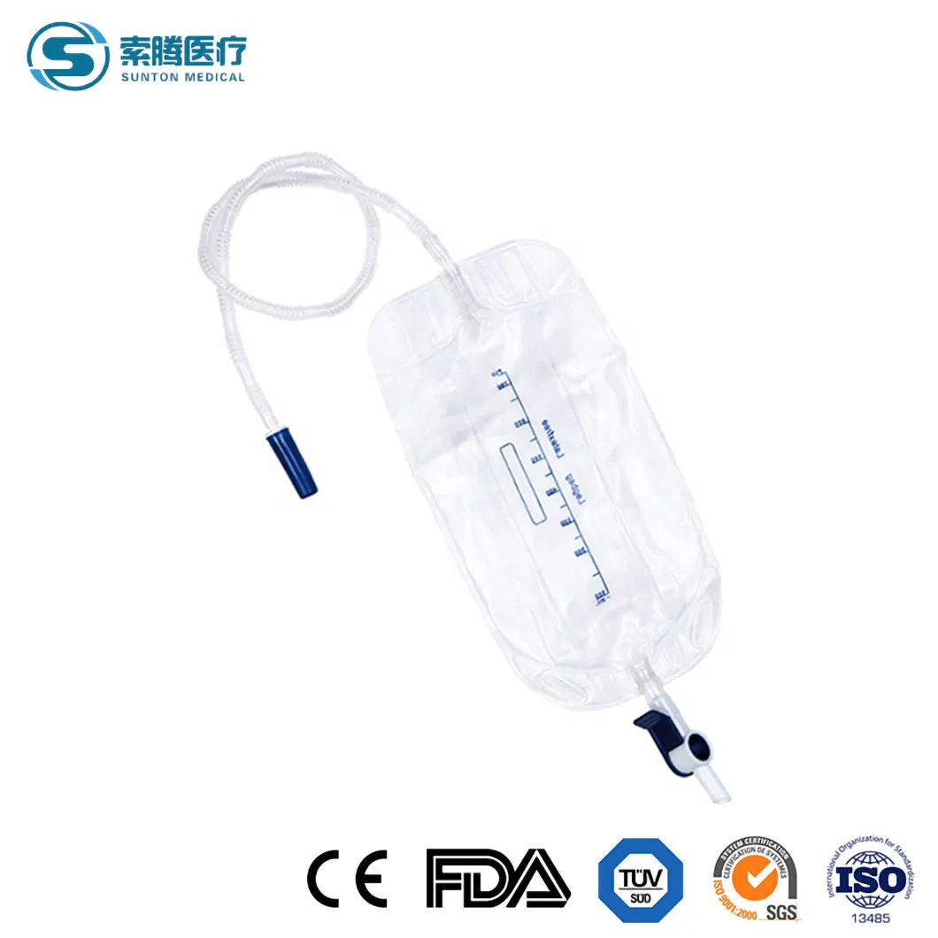 Adult Cross Valve Medical Disposable Sterile Drainage Urine Urinary Collector Leg Bags 600ml 800ml 500ml 750ml Collection