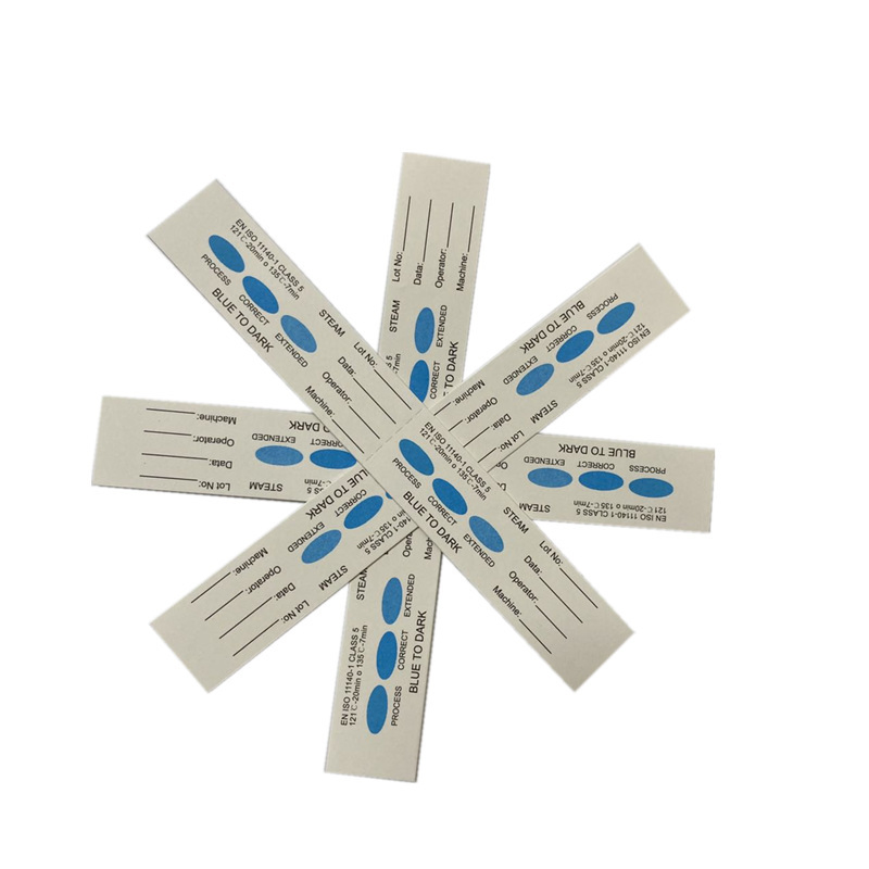 Dental Consumables Medical Autoclave Class 4 Chemical Temperature Steam Indicator Strips Card Made in China