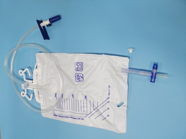 2000ml Medical Urine Bag with Push-Pull Valve