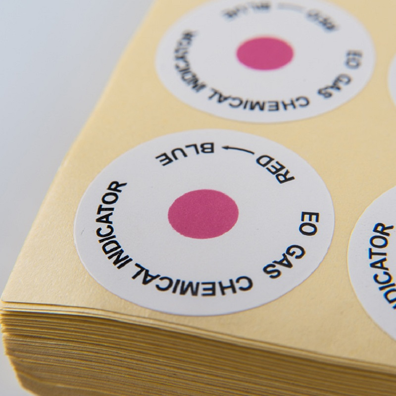 30mm Circle Self Adhesive Chemical Eo Gas Sterilization Indicator Label